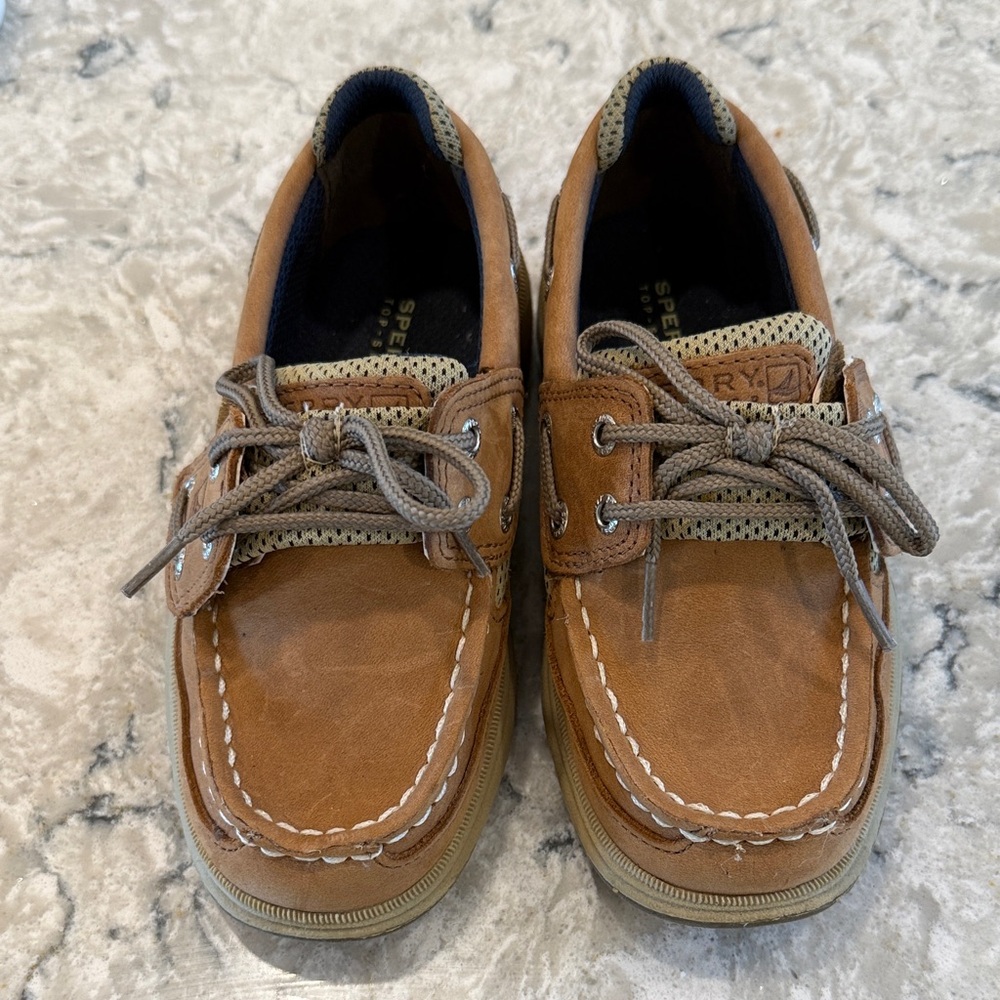 Sperry Boys’ (Toddler) Tan Leather Boat Shoes
